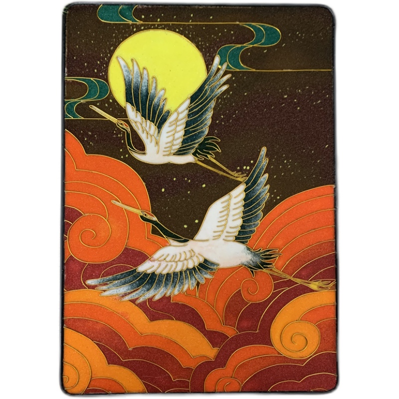 比翼双飞好寓意装饰画景泰蓝掐丝珐琅画diy减压非遗手工艺材料包