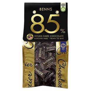 贝纳丝坚果夹心巧克力benns99.9%进口巴旦木榛子黑巧克力健身零食