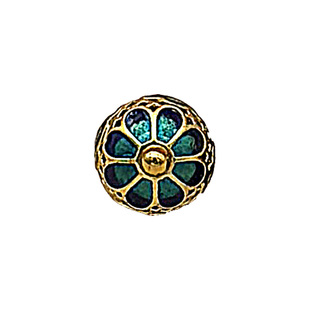 异向度 复古彩色珐琅祥云金属圆珠纽扣 新中式旗袍汉服唐装小扣子