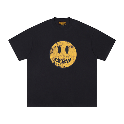 DREWESSFODGR笑脸破坏做旧短袖