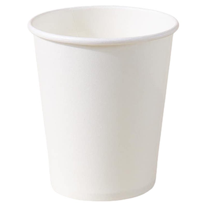 100只纯白纸杯一次性杯子家用商用茶水杯子加硬食品级纸杯品尝杯