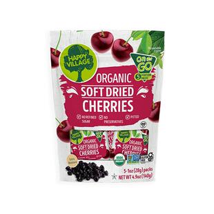 Happy Village有机酸樱桃干无核0蔗糖车厘子果脯干孕妇休闲零食