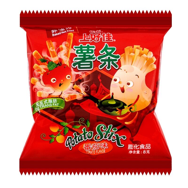 上好佳薯条非油炸番茄味8克