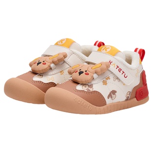 卡特兔女童学步鞋冬季鞋子机能鞋新品加绒棉鞋婴儿鞋男童棉鞋童鞋