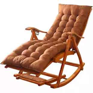 加厚躺椅坐垫秋冬办公靠椅摇椅竹椅沙发垫四季通用折叠藤椅棉垫子