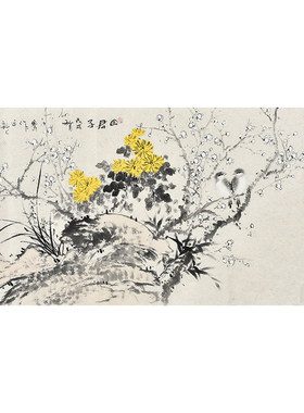 纯手绘字画花鸟画梅兰竹菊诚一轩
