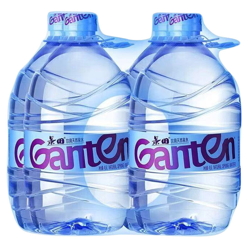 景田天然饮用泉水4.6L*4桶装家庭饮用水纯净水大桶整箱泡茶新包装