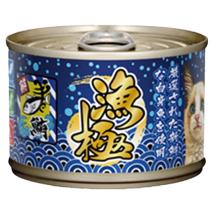 渔极ak宠物猫罐160g*6罐鲭鱼金枪鱼三文鱼成幼猫零食罐头泰国进口