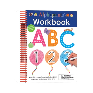 擦写书 英文原版 Alphaprints Wipe Clean Workbook ABC 字母练习册 英文版 进口英语原版书籍