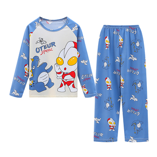 春秋季儿童睡衣男童女童纯棉长袖夏天薄款中大童男孩女孩小孩套装
