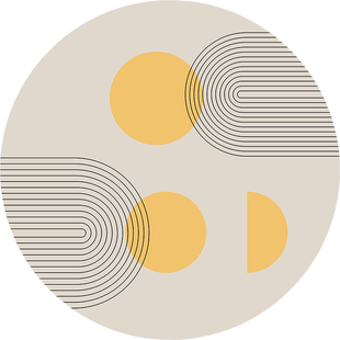 圆形地毯客厅高级感现代风加厚脚垫书房电脑椅垫子卧室防滑转椅垫