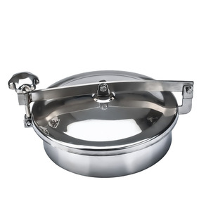 润科304不锈钢人孔卫生级常压人孔快开手孔盖酒罐观察口/定制手轮