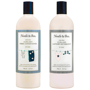 美国Noodle & Boo婴儿浓缩抗菌洗衣液柔顺剂宝宝专用衣物护理组