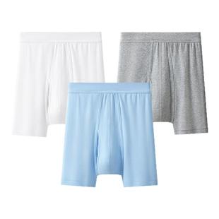 [3条]三枪内裤男纯棉透气高腰加大加长平角短裤防磨腿运动吸汗