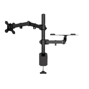 笔记本电脑支架双屏显示器二合一组合副屏支撑托架机械臂升降悬空