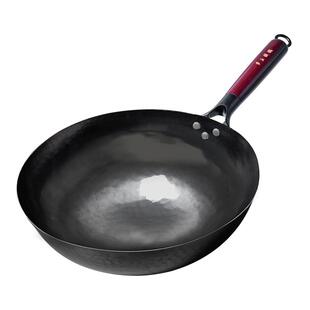 山东章丘手工纯铁锅官方旗舰店无涂层不粘锅老式家用已开锅炒菜锅