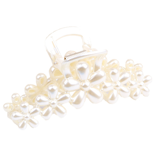 珍珠发夹女2025新款高端后脑勺白色夹子头饰高级感抓夹鲨鱼夹发卡