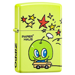 ZIPPOxPAPER HAUS+艺术家联名 zippo打火机正品防风 夜光星星之火