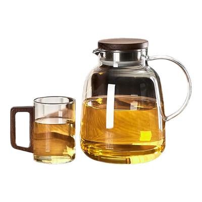 冷水壶玻璃耐高温家用大容量食品级高硼硅加厚储水泡茶果茶凉水杯