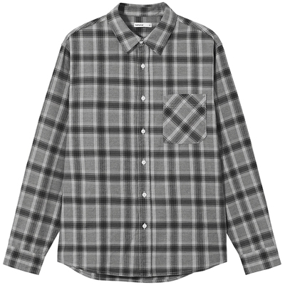 热风2025年秋季新款男士格子衬衫