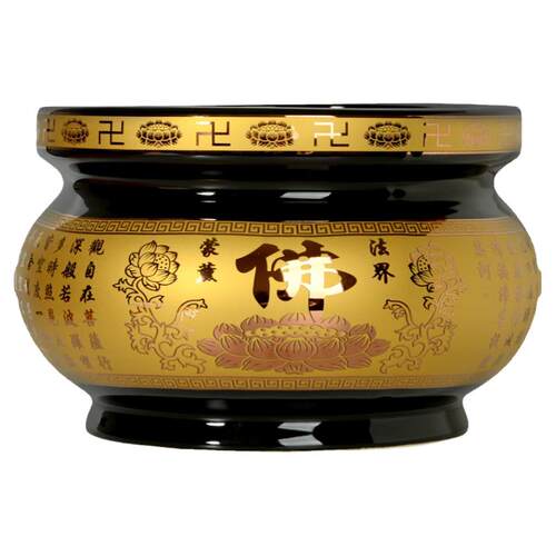 寺庙用品大号香炉家用室内供奉莲花招财心经香特大号炉佛堂供具