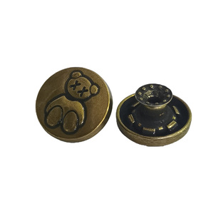 牛仔裤纽扣男女免缝扣裤子衣服背带裤圆形摇头金属固定钮扣工字扣