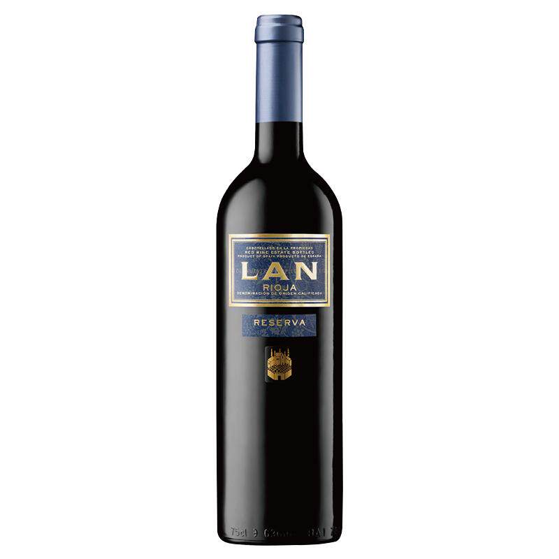 LAN澜蓝标丹魄干红葡萄酒西班牙进口里奥哈名庄红酒蓝标珍藏单瓶