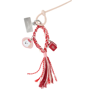 新年红色礼物TOUTOU肉松小狗手机链挂绳diy包挂件生日伴手礼送