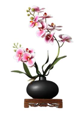 仿真蝴蝶兰客厅室内花艺套装简约