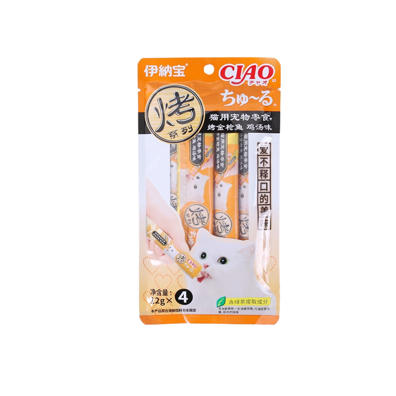 伊纳宝ciao啾噜猫条100支妙鲜湿粮包美味宠物成猫猫条猫零食罐头