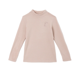 Mitti童装秋冬装新款女童长袖T恤宝宝双面绒感针织衫儿童保暖上衣