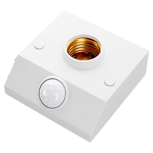 人体感应开关感应灯座楼梯楼道E27螺口明装声光控led自动开关灯头