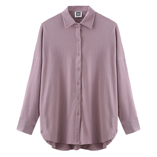 DANCE系 郝若琦同款柔棉舒适针织衬衫落肩长袖原创现代舞居家通勤