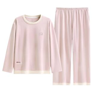 猫人睡衣女士春秋海岛绒珊瑚绒法兰绒加厚加绒秋冬薄款家居服