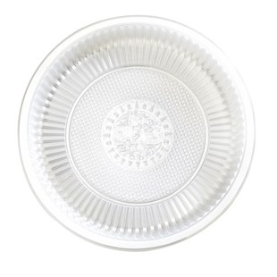 过年一次性盘子塑料碟菜盘水果盘圆盘加厚透明家用圆形耐高温红色