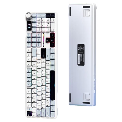 aula狼蛛F108pro无线三模客制化Gasket结构机械键盘FR4沉金可镭雕