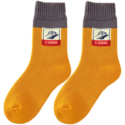 儿童厚袜加绒保暖中大童加长筒袜