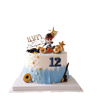 网红王者荣耀蛋糕摆件装饰韩信李白后裔孙悟空诸葛亮公仔创意插件