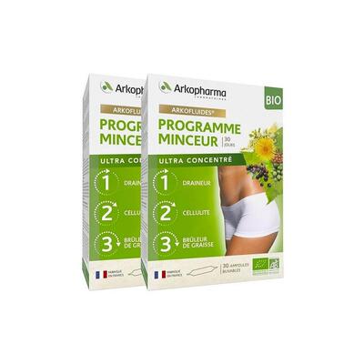 欧洲直邮Arkopharma绿色纤体口服液3部曲30x10ml 2盒 纤体减脂