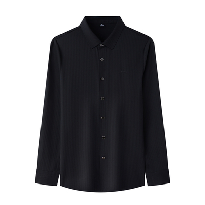 罗蒙春秋新款长袖衬衫男无痕免烫