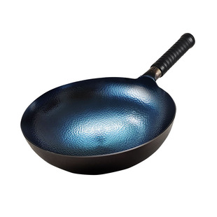 正品章丘纯手工锻打铁锅家用炒菜锅老式炒锅不粘锅无涂层纯正高端