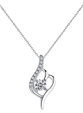 老凤祥925纯银项链女丘比特之箭吊坠简约饰品链生日礼物送女朋友