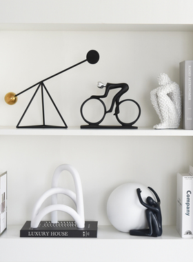 现代简约高级感艺术抽象人物摆设样板房间酒柜家居软装饰品小摆件