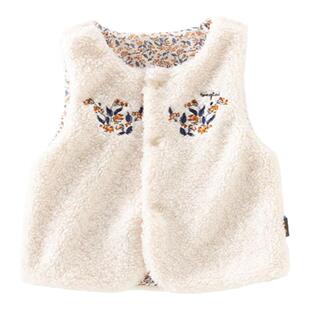 童泰女宝宝秋冬羊羔绒马甲外穿洋气女童马夹春秋款保暖背心新款女