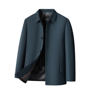 [90%鸭绒]梦特娇男士翻领羽绒服25冬季商务行政夹克外套加厚保暖C