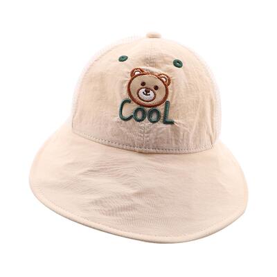 防晒帽大檐男女童网眼夏季太阳帽