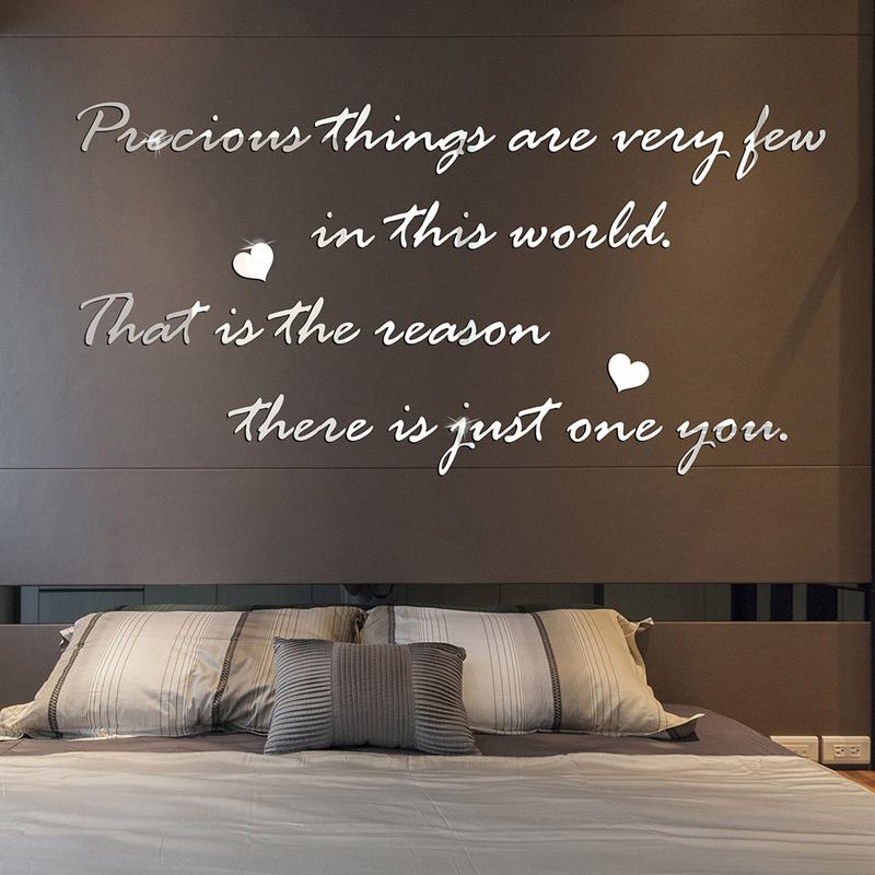 precious英文字母亚克力镜面贴文艺立体自粘墙背景墙句子装饰贴