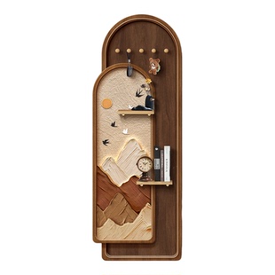 中古风洞洞板隐形穿衣镜隐藏式全身镜子挂画暗藏式玄关镜子装饰画