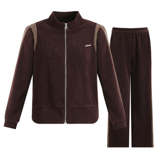 妈妈春装套装洋气中年女装休闲时尚运动服中老年女秋冬加绒两件套