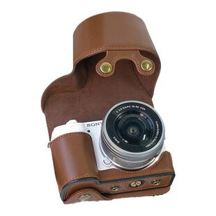 皮套适用于索尼ZVE10 A6000 A6500 A6600 A6100 A6300 A6400 A5000 5100 ZV1 ZV1F ZV1 2代真皮底座相机包